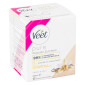 Immagine 1 - Veet Pure Cera allo Zucchero Depilazione Viso e Corpo con Spatola e 12 Strisce Riutilizzabili - Barattolo da 250ml