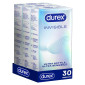 Immagine 1 - Preservativi Durex Invisible Extra Sottile con Forma Easy-On - 3 Confezioni da 10 Profilattici